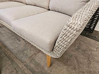 Garden prestige - lounge set mirabel hdpe wicker - olefin lichtgrijs - afbeelding 4 van  5