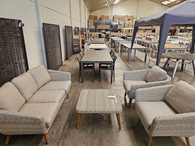 Garden prestige - lounge set mirabel hdpe wicker - olefin lichtgrijs - afbeelding 2 van  5