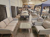 Garden prestige - lounge set mirabel hdpe wicker - olefin lichtgrijs - afbeelding 2 van  5