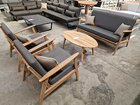 Garden prestige - lounge set nardo met kussens antraciet - acacia