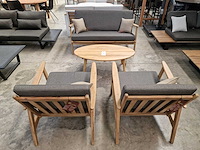 Garden prestige - lounge set nardo met kussens antraciet - acacia - afbeelding 2 van  6