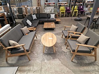 Garden prestige - lounge set nardo met kussens antraciet - acacia - afbeelding 3 van  6