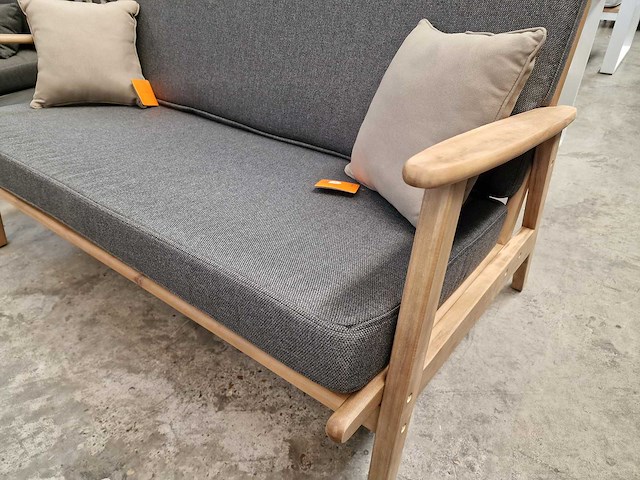Garden prestige - lounge set nardo met kussens antraciet - acacia - afbeelding 5 van  6