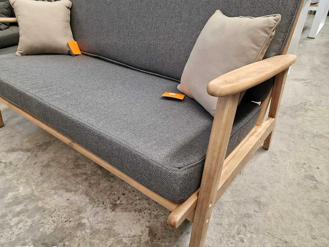Garden prestige - lounge set nardo met kussens antraciet - acacia - afbeelding 5 van  6