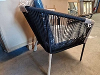 Garden prestige - lounge set reims kussens olefin zwart rope - afbeelding 3 van  9