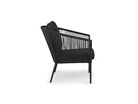 Garden prestige - lounge set reims kussens olefin zwart rope - afbeelding 4 van  6