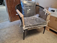 Garden prestige - lounge set reims kussens olefin zwart rope - afbeelding 2 van  9