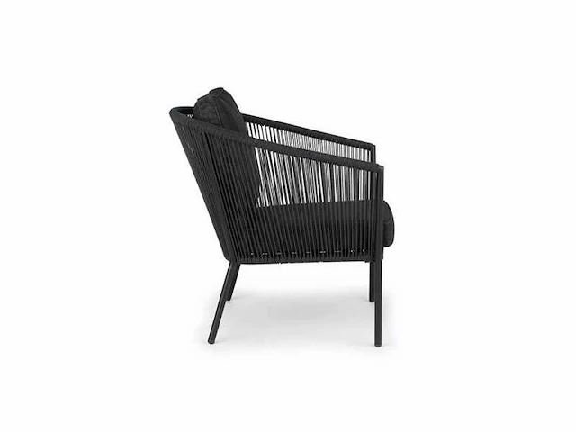 Garden prestige - lounge set reims kussens olefin zwart rope - afbeelding 7 van  9