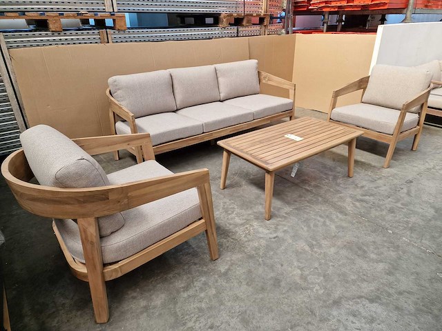 Garden prestige - lounge set singapore met kussens olefin zand - afbeelding 1 van  8