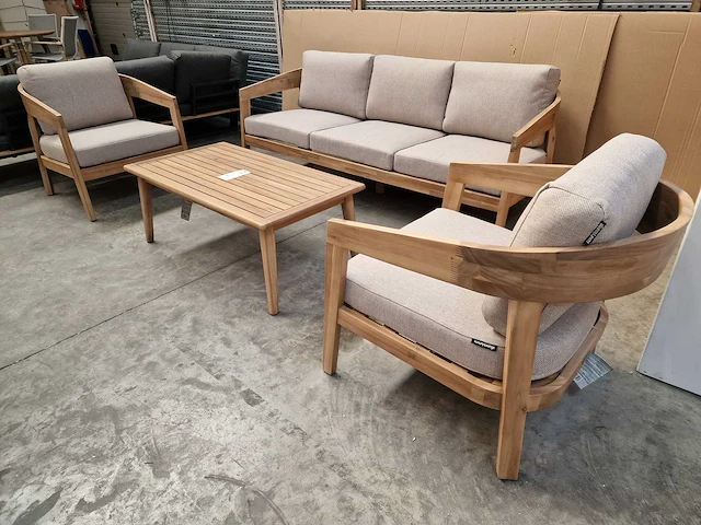 Garden prestige - lounge set singapore met kussens olefin zand - afbeelding 2 van  8
