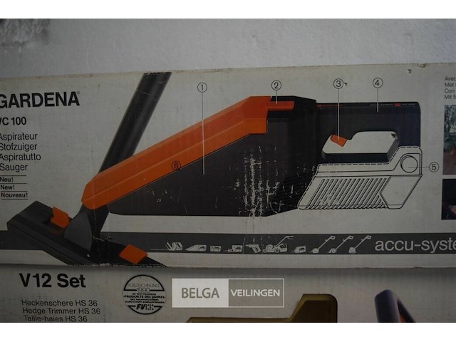 Gardena heggenschaar op accu en 1 accu stofzuiger - afbeelding 7 van  7