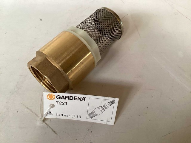 Gardena messing terugslagklep 1” met aanzuigkorf (49x) - afbeelding 4 van  4