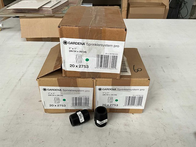 Gardena sprinkler ventiel verbindingsstuk 1” x 1” (26/34 x 26/34) (60x) - afbeelding 1 van  3