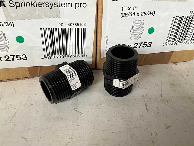 Gardena sprinkler ventiel verbindingsstuk 1” x 1” (26/34 x 26/34) (60x) - afbeelding 2 van  3