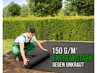 Gardengloss® mulchdoek 25 m², tuinfleece 150 g/m², ultra onkruidbestendig - afbeelding 2 van  2