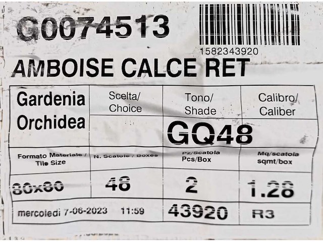 Gardenia amboise calce mat 80x80 cm tegel 44,16 m² - afbeelding 7 van  8