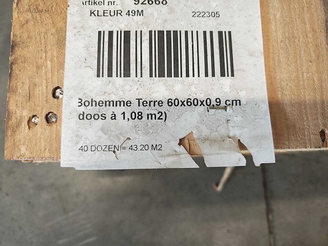Gardenia amboise fango mat 60x60 cm tegel 9,72 m² - afbeelding 7 van  7