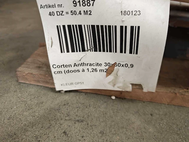 Gardenia corten antraciet mat 30x60 cm tegel 13,86 m² - afbeelding 7 van  8