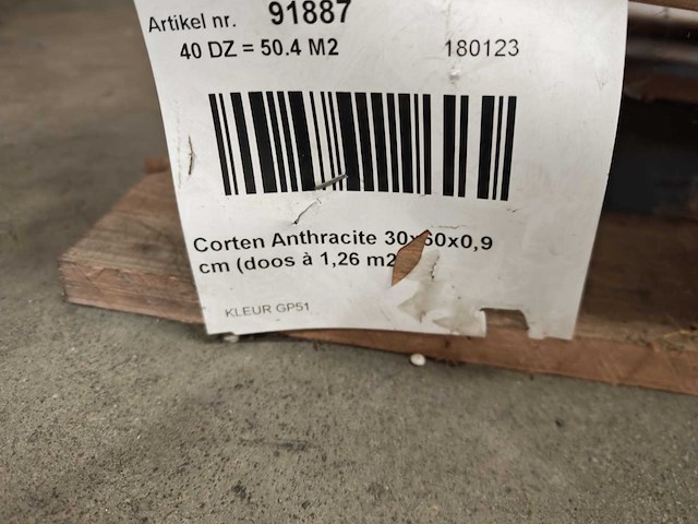 Gardenia corten antraciet mat 30x60 cm tegel 13,86 m² - afbeelding 7 van  8