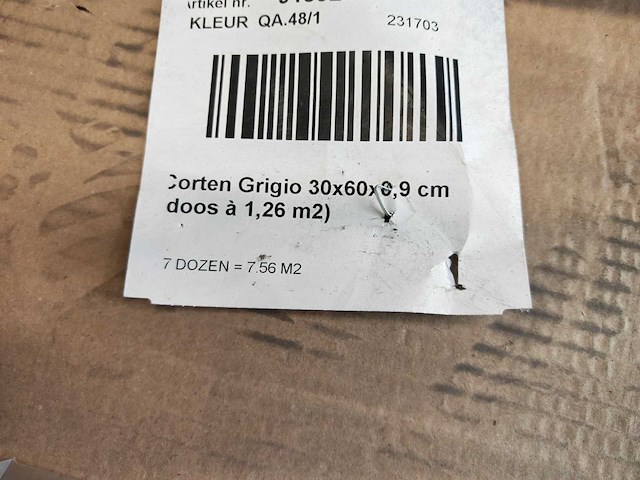 Gardenia corten grigio mat 30x60 cm tegel 25,2 m² - afbeelding 6 van  6