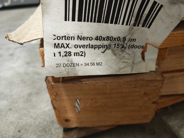 Gardenia corten nero mat 40x80 cm tegel 57,6 m² - afbeelding 8 van  8