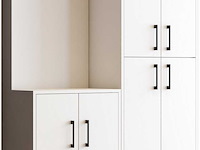 Garderobekast - 150x35x200cm - 8 deuren - wit - afbeelding 4 van  5