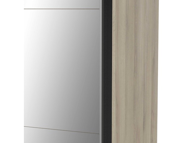 Garderobekast spectre 178cm met schuifdeuren en spiegel - eikdecor - afbeelding 4 van  7