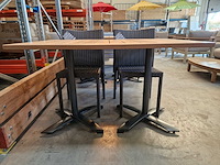 Gardini - teak tuintafel volvic 120 x 80cm met dubbel onderstel - afbeelding 4 van  5