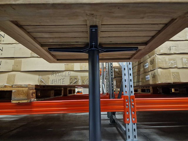 Gardini - teak tuintafel volvic 70 x 70cm met alu antraciet onderstel - afbeelding 4 van  5