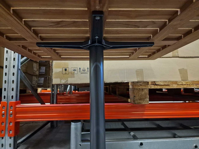 Gardini - teak tuintafel volvic 70 x 70cm met alu antraciet onderstel - afbeelding 4 van  5