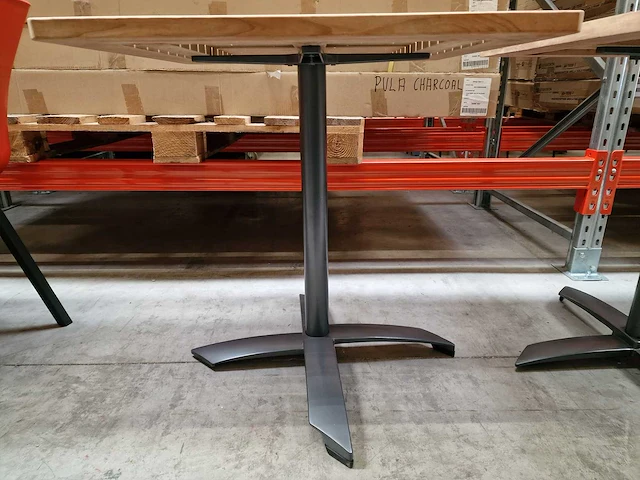 Gardini - teak tuintafel volvic 70 x 70cm met alu antraciet onderstel - afbeelding 3 van  5