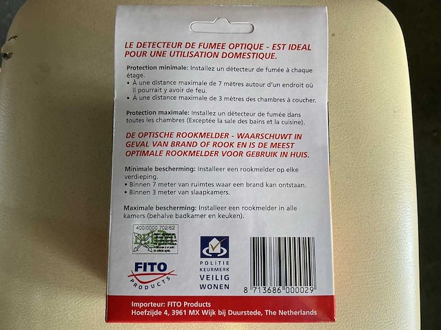 Garvan rookmelder inc batterij (10x) - afbeelding 2 van  2