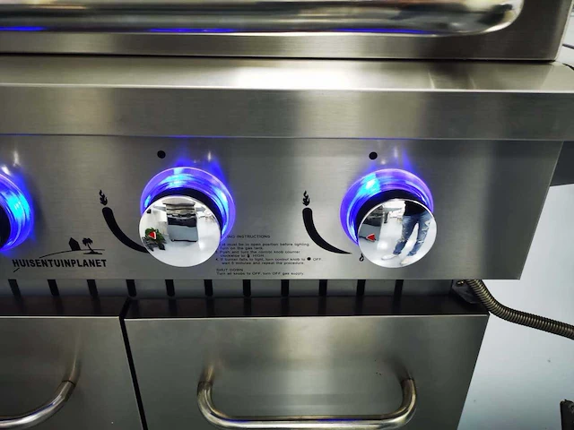 Gas bbq - rvs - vonato - 0 - rvs keuken grill chef 4 - afbeelding 3 van  8