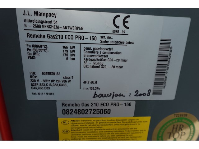 Gas vloerketel remeha - afbeelding 3 van  5