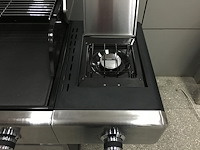 Gasbarbecue 4 branders - rvs met gietijzeren roosters - incl. zijbrander & gietijzeren kookplaat - afbeelding 2 van  4