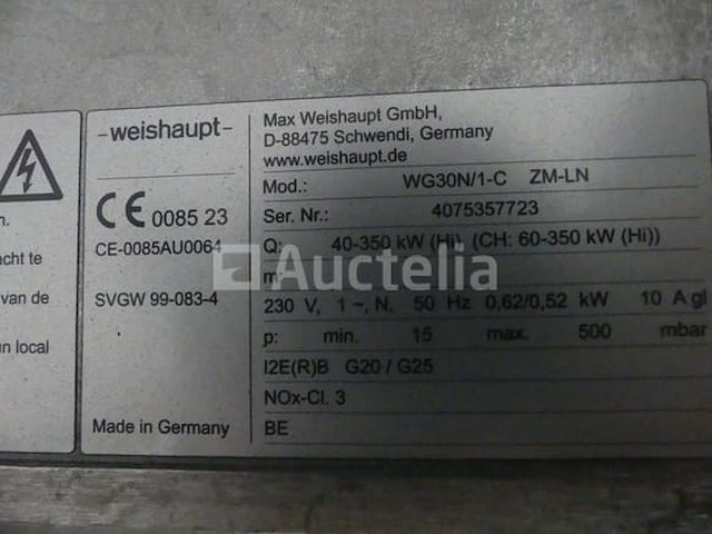 Gasbrander voor weishaupt-ketel - afbeelding 6 van  9