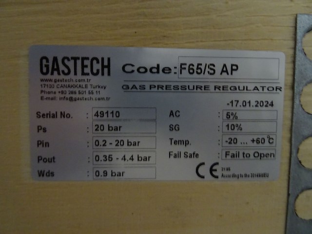 Gasdrukregelaar gastech - afbeelding 3 van  3