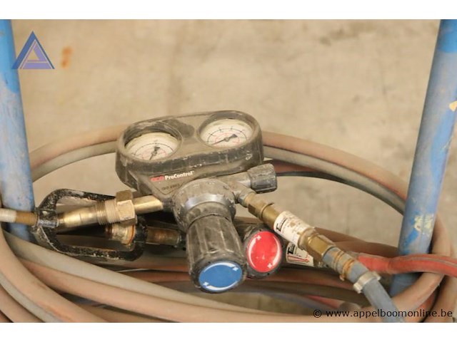 Gasfleswagen - met slangen en drukregelaar - afbeelding 2 van  2