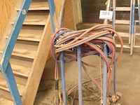 Gasfleswagen - met slangen en drukregelaar - afbeelding 1 van  2