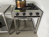 Gasfornuis met 4 pitten en open onderstel - afbeelding 2 van  2