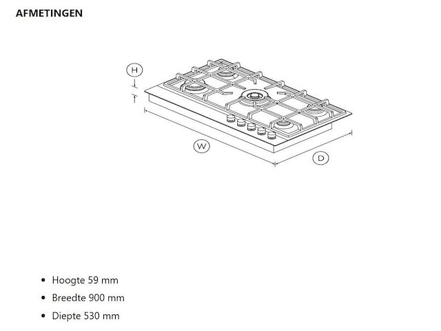 Gaskookplaat fisher & paykel cg905dngx1 - afbeelding 6 van  8