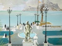 Gaston bogaert (1918-2008), 'l'embarquement pour cythere', oil on unalit 93 x 72 cm. (36.60 x 28.35 in.), frame: 116 x 97 cm. (45.67 x 38.18 in.) - afbeelding 7 van  7