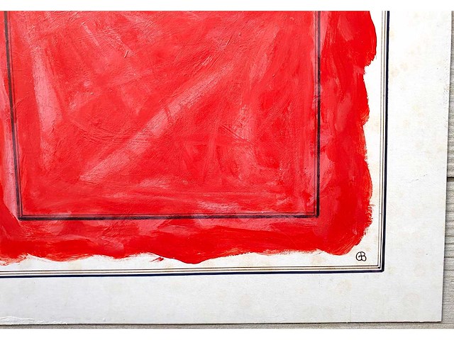 Gaston bogaerts - quatre rectangles - acryl op papier - afbeelding 4 van  5