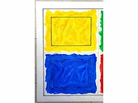Gaston bogaerts - quatre rectangles - acryl op papier