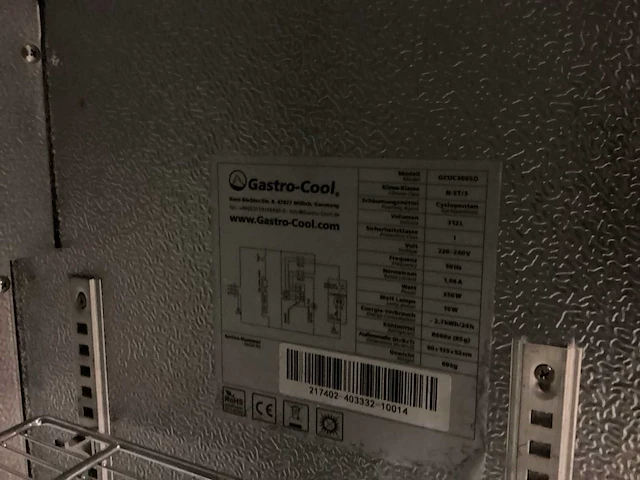 Gastro cool koel/vries gcuc300sd koelvitrine - afbeelding 5 van  7