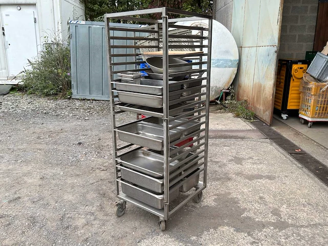 Gastro-ladders/kasten op wielen servies - afbeelding 2 van  5
