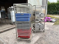 Gastro-ladders/kasten op wielen servies - afbeelding 4 van  5