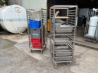 Gastro-ladders/kasten op wielen servies - afbeelding 3 van  5