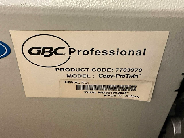 Gbc copy-protwin bindmachine - afbeelding 5 van  9