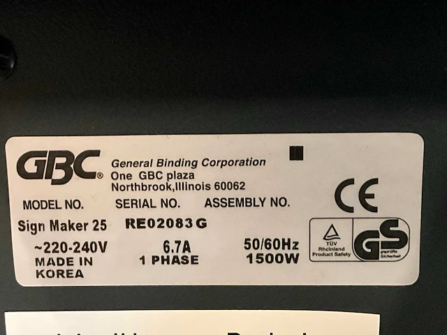 Gbc sign maker 25 lamineermachine - afbeelding 7 van  10